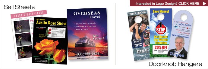 Sell sheets and Doorknob hangers