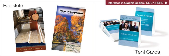 Booklets and Tent cards