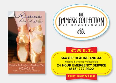 Colorful, adhesive labels