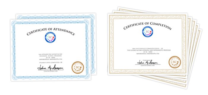 Full color, Shiny foil embossed seal, Create a new generic logo, Use script font and forged signature.