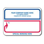preprinted mailing sticker